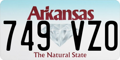 AR license plate 749VZO