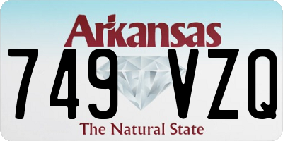 AR license plate 749VZQ
