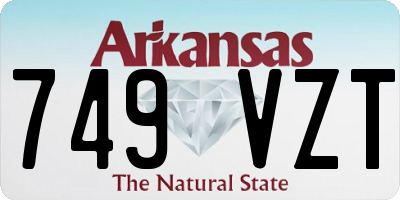 AR license plate 749VZT