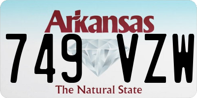 AR license plate 749VZW