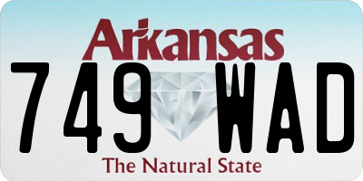 AR license plate 749WAD