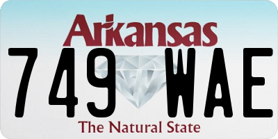 AR license plate 749WAE