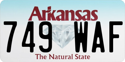 AR license plate 749WAF