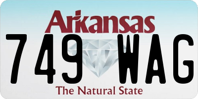 AR license plate 749WAG