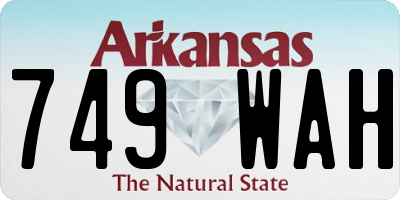 AR license plate 749WAH