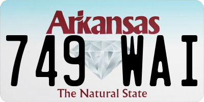 AR license plate 749WAI