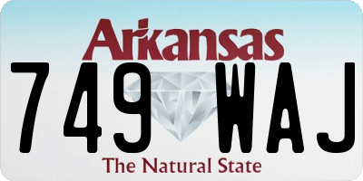 AR license plate 749WAJ