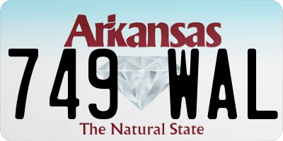 AR license plate 749WAL