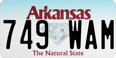 AR license plate 749WAM