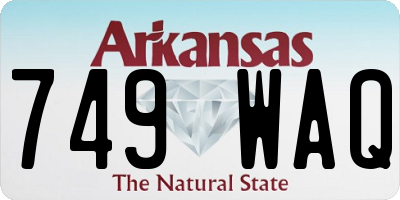 AR license plate 749WAQ