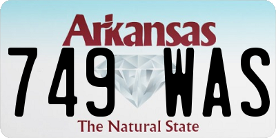 AR license plate 749WAS