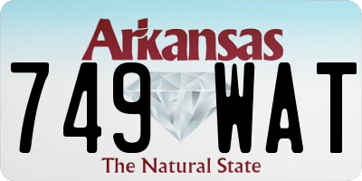 AR license plate 749WAT
