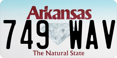AR license plate 749WAV