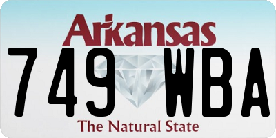 AR license plate 749WBA