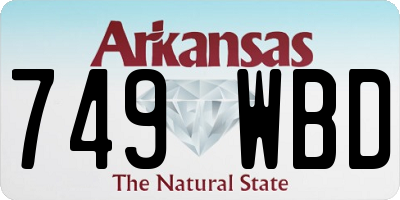 AR license plate 749WBD