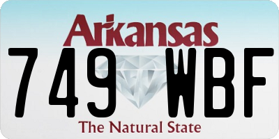 AR license plate 749WBF