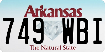 AR license plate 749WBI