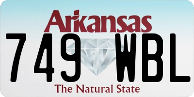 AR license plate 749WBL