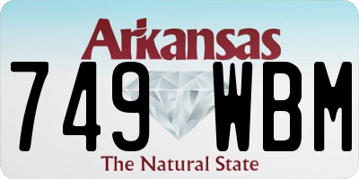 AR license plate 749WBM