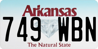AR license plate 749WBN