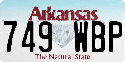 AR license plate 749WBP