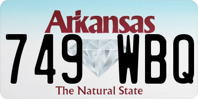 AR license plate 749WBQ