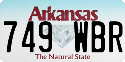 AR license plate 749WBR