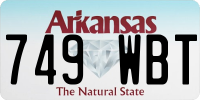 AR license plate 749WBT