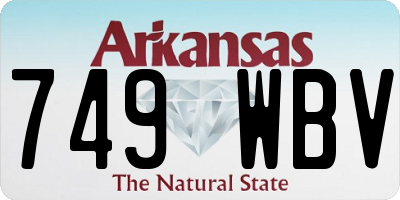 AR license plate 749WBV