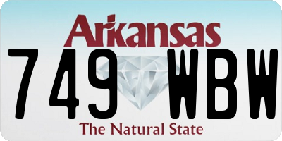 AR license plate 749WBW