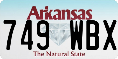 AR license plate 749WBX