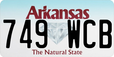 AR license plate 749WCB