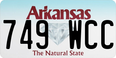 AR license plate 749WCC