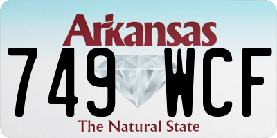 AR license plate 749WCF