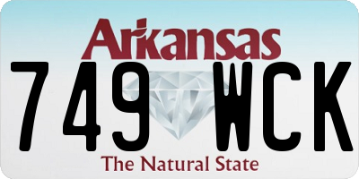 AR license plate 749WCK
