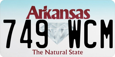 AR license plate 749WCM