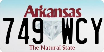 AR license plate 749WCY