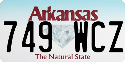 AR license plate 749WCZ