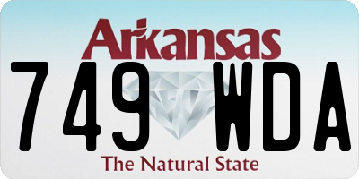 AR license plate 749WDA