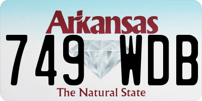 AR license plate 749WDB
