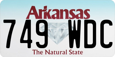 AR license plate 749WDC