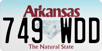 AR license plate 749WDD