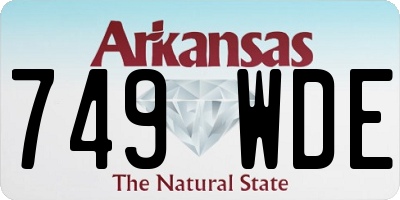 AR license plate 749WDE