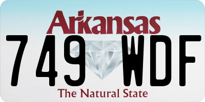 AR license plate 749WDF