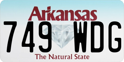 AR license plate 749WDG