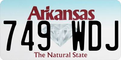 AR license plate 749WDJ