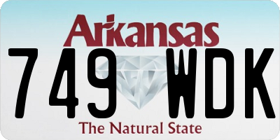 AR license plate 749WDK