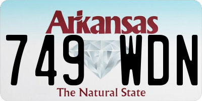 AR license plate 749WDN