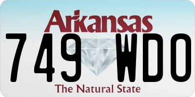 AR license plate 749WDO