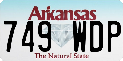AR license plate 749WDP